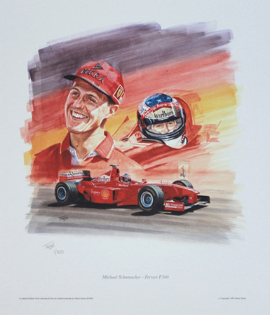 Michael Schumacher - Ferrari 1998 portrait by Simon Taylor